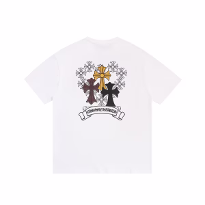Chrome Hearts Black Multicolor Cross Logo Tee