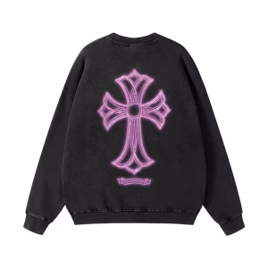 Chrome Hearts Neon Pink Cross Long Sleeve