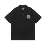 Chrome Hearts Black Horseshoe Polo Shirt