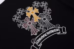 Chrome Hearts Black Gold Floral Cross Logo Tee