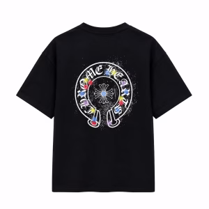 Chrome Hearts Splash Horseshoe Logo T-Shirt (Black)
