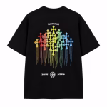 Chrome Hearts Rainbow Cross Drip Tee (Black)