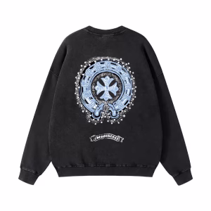 Chrome Hearts Ice Blue Horseshoe Long Sleeve