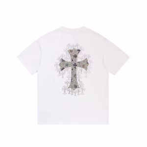 Chrome Hearts White Mosaic Cemetery Cross Tee