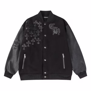Black Chrome Heart Jacket​