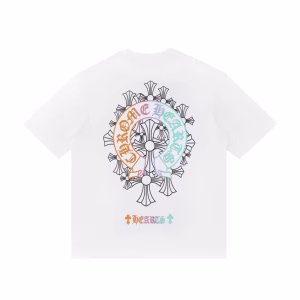 Chrome Hearts Rainbow Horseshoe Cross T-Shirt White