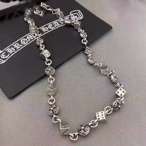 Chrome Hearts Dice Link Silver Necklace