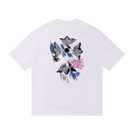 Chrome Hearts Floral Graffiti Cross Tee White
