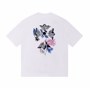 Chrome Hearts Floral Graffiti Cross Tee White