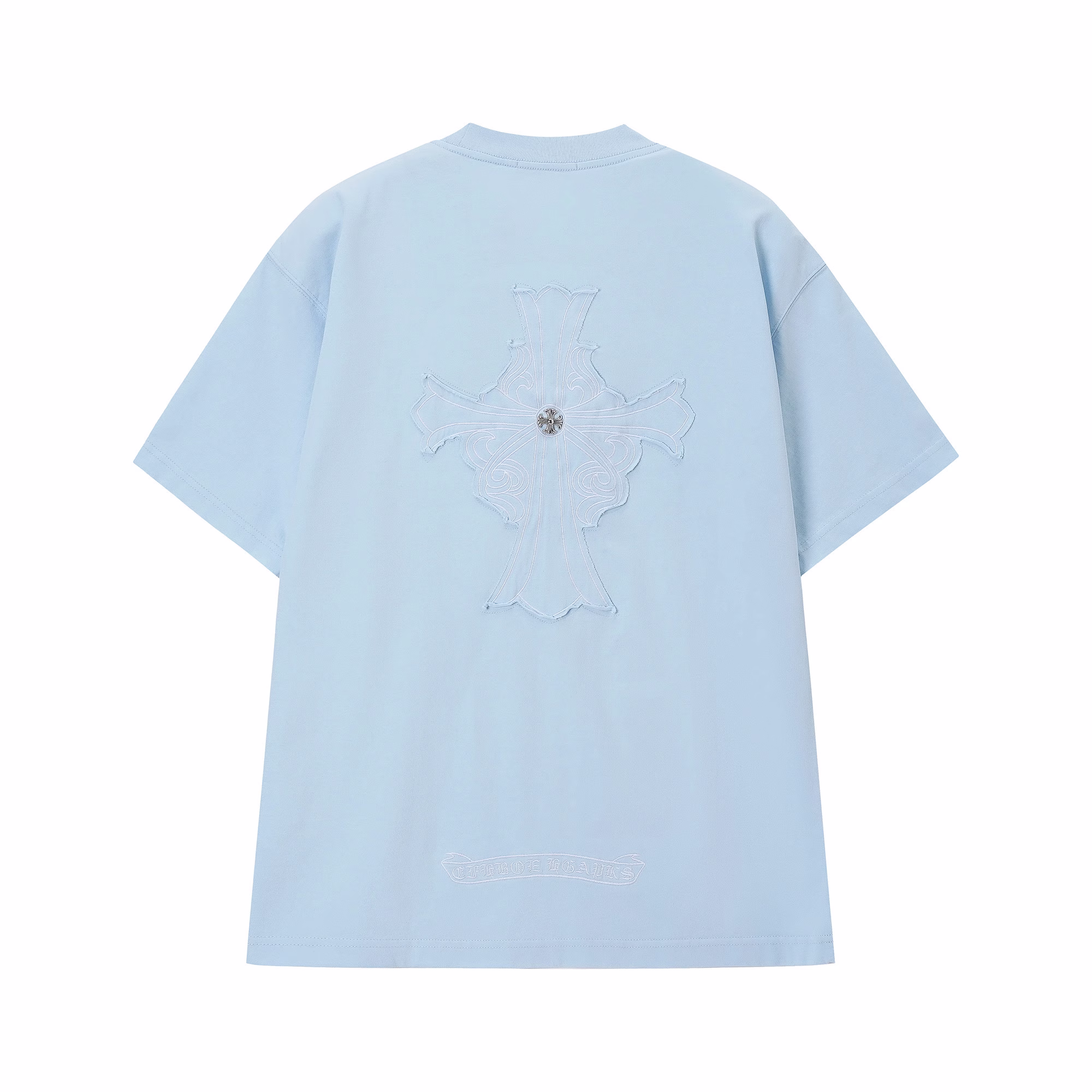 0b31bc01 Chrome Hearts Embroidered Cemetery Cross T-Shirt Sky Blue