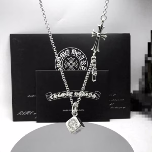 Chrome Hearts Dice Charm Cross Necklace