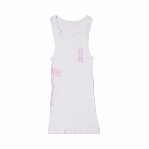 Chrome Hearts T Bar Rib Tank White