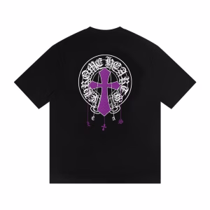 Chrome Hearts Cemetery Cross Logo Tee (Purple)