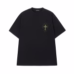 Chrome Hearts Black Green Gothic Cross T-Shirt