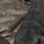 Chrome Hearts Vintage Cross Leather Jacket – Brown