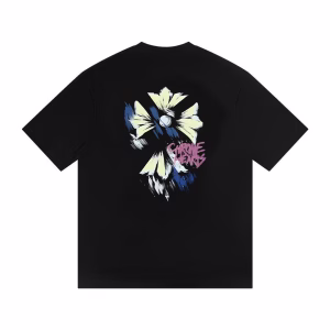 Chrome Hearts Graffiti Floral Cross Tee Black