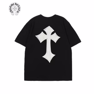 Chrome Hearts Black White Cross Graphic Tee