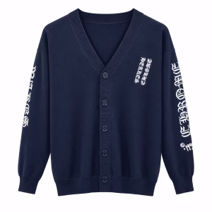 Chrome Hearts Gothic Script Sleeve Knit Cardigan