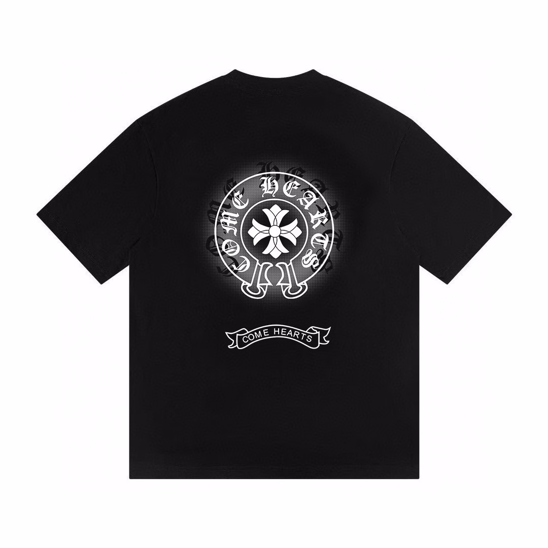 2e4c4c6d Chrome Hearts Horseshoe Floral Cross Graphic Black T-Shirt