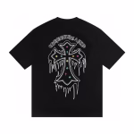 Chrome Hearts Dripping Cross Black T-Shirt