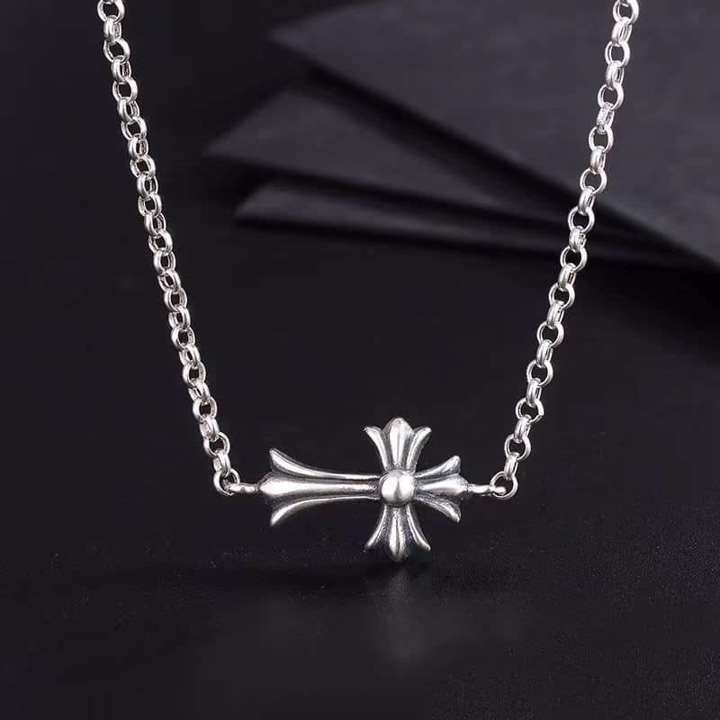 3026bcfe-ce3e-43d3-b2a1-4ddfb9758e17 Chrome Hearts Mini Cross Chain Necklace