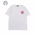 Chrome Hearts White Pink Horseshoe Graphic Tee