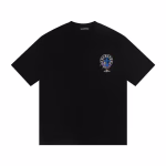 Chrome Hearts Cemetery Cross Splash Logo Tee Black