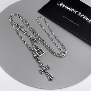Chrome Hearts Multi Cross Charm Necklace