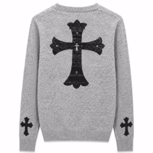 Chrome Hearts Leather Cross Patch Cardigan
