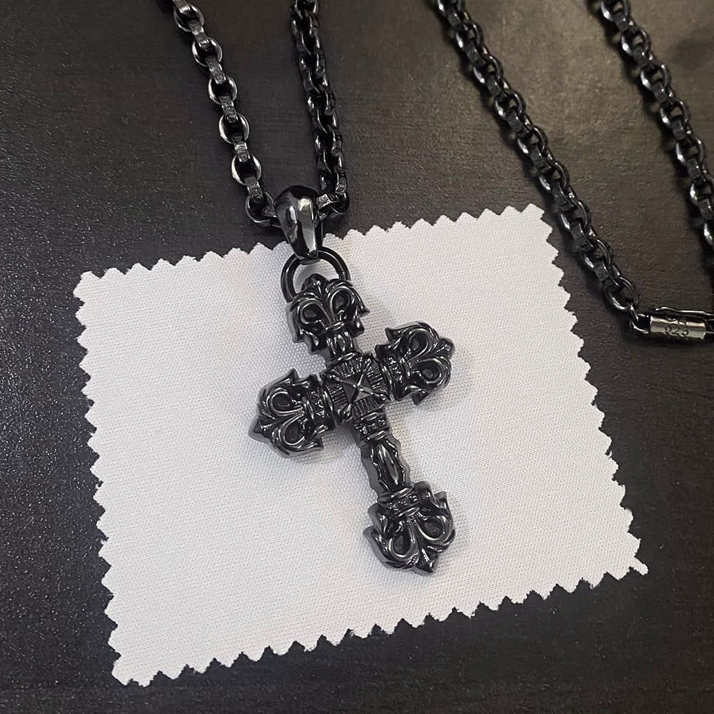 40a315b7-02ab-45c2-b5f1-977be35299b4 Chrome Hearts Skull Cross Pendant Necklace