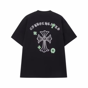Chrome Hearts Black Green Cross Graphic Tee