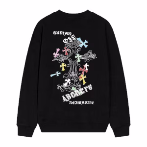 Chrome Hearts Heavenly Cross Ribbon Graffiti LS Black