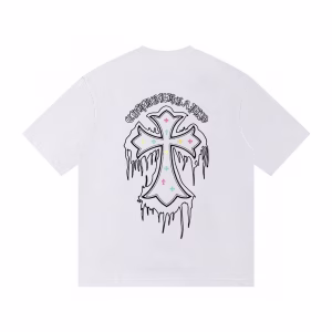 Chrome Hearts Dripping Cross White T-Shirt