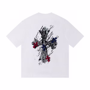 Chrome Hearts Sketch Cross Graphic White T-Shirt