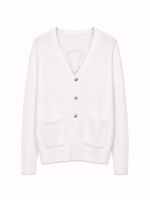 Chrome Hearts Leather Cross Motif Knit Cardigan
