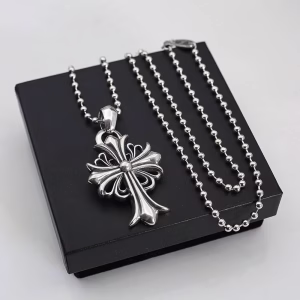 Chrome Hearts Floral Cross Pendant Necklace