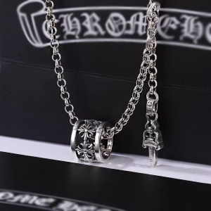Chrome Hearts Cemetery Spinner Cross Necklace
