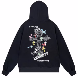 Chrome Hearts Artistic Cross Hoodie Black