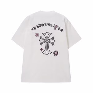 Chrome Hearts Black Pink Cross Graphic Tee