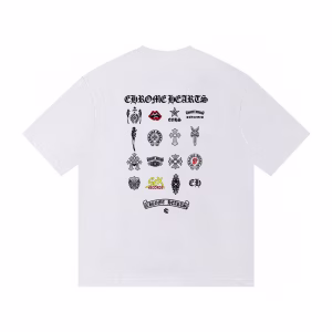 Chrome Hearts Icon Collection Graphic T-Shirt – White