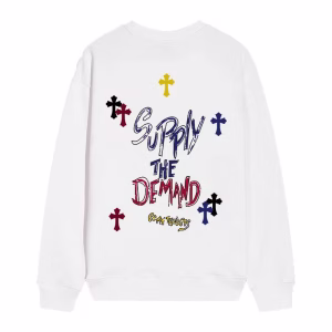 Supply The Demand Cross Graphic Sweatshirt – White