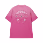 Chrome Hearts Pink Gothic Cross Logo T-Shirt