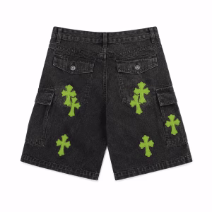 Chrome Hearts Camo Neon Cross Cargo Shorts