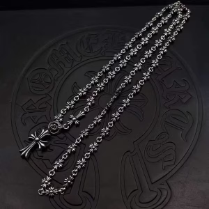 Chrome Hearts Floral Cross Link Necklace