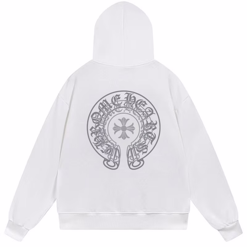 Chrome Hearts Cross Horseshoe Hoodie White Chrome Hearts Cross Horseshoe Hoodie White