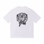 Chrome Hearts Cemetery Cross Spray Logo Tee (White)