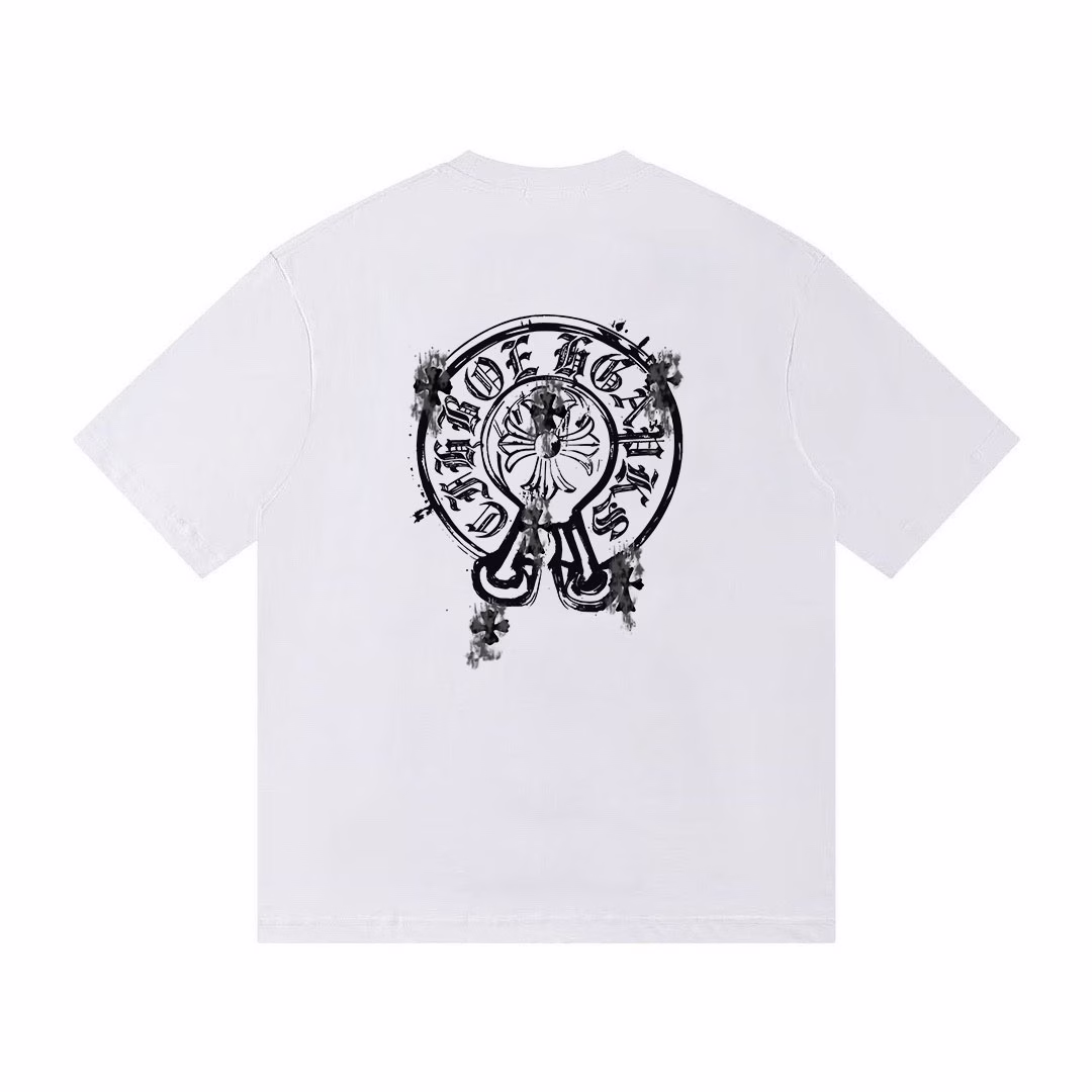 Chrome Hearts Cemetery Cross Spray Logo Tee (White) Chrome Hearts Cemetery Cross Spray Logo Tee (White)