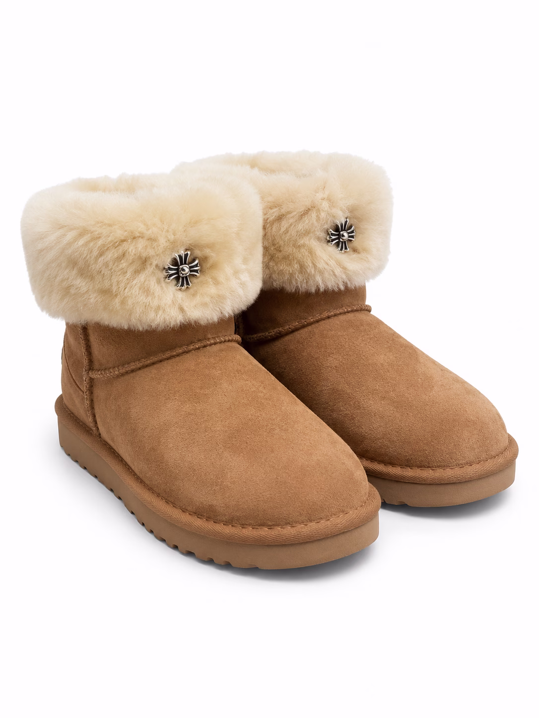chrome-hearts-gothic-cross-fur-cuff-ultra-mini-ugg-boots Chrome Hearts Gothic Cross Fur Cuff Ultra Mini UGG Boots