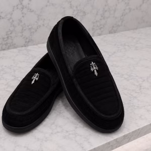 Chrome Hearts Dagger Quilted Loafers - Black