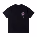 Chrome Hearts Pink Sketch Cross Tee Black